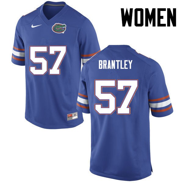 Florida Gators Women #57 Caleb Brantley College Football Jersey Blue